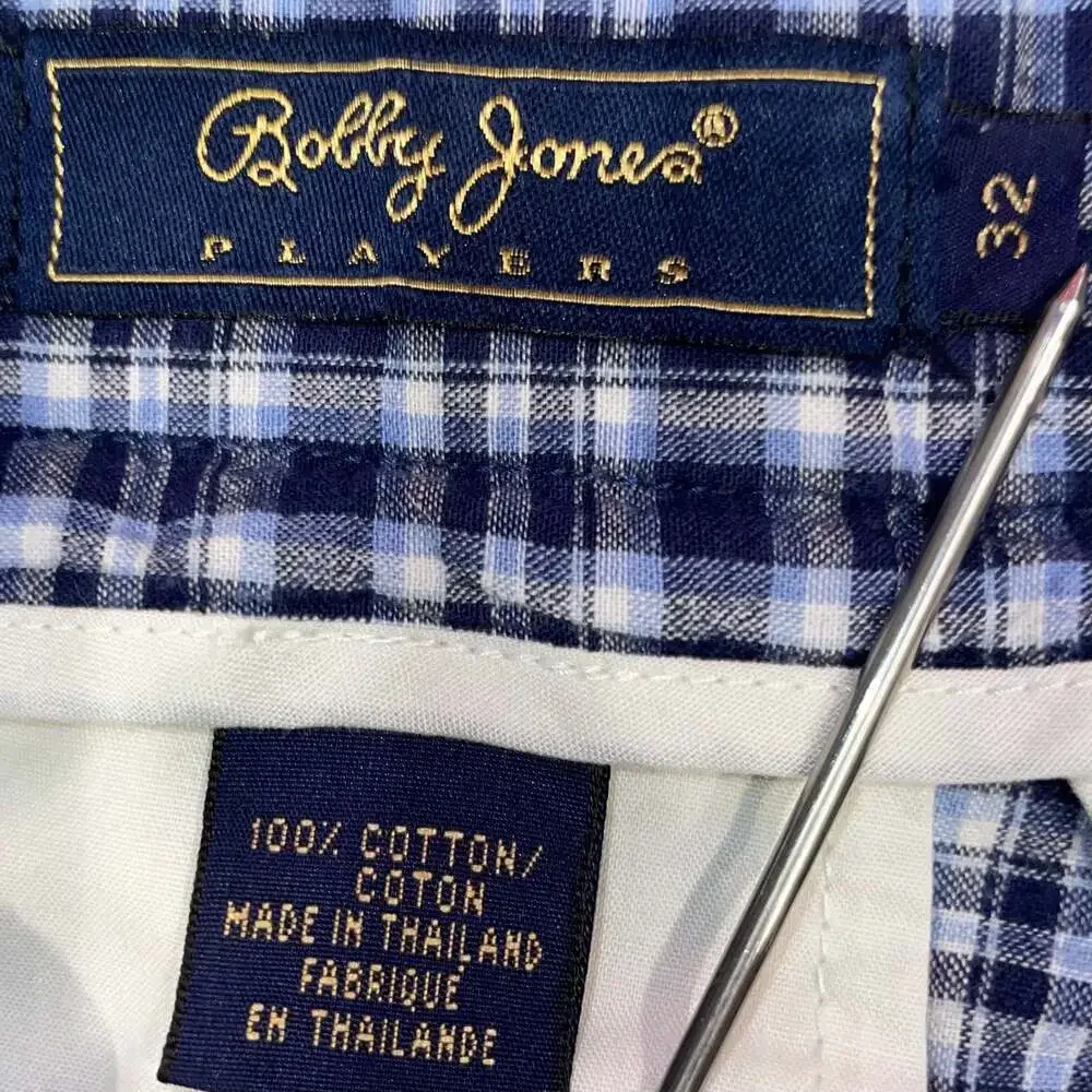 Bobby Jones Plaid Golf Shorts 32 Prep Ivy Coastal Dadcore Cotton